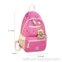 Sue&Joe Girls' Canvas Backpack Set 3 Pieces Patterned Bookbag Laptop School Backpack   